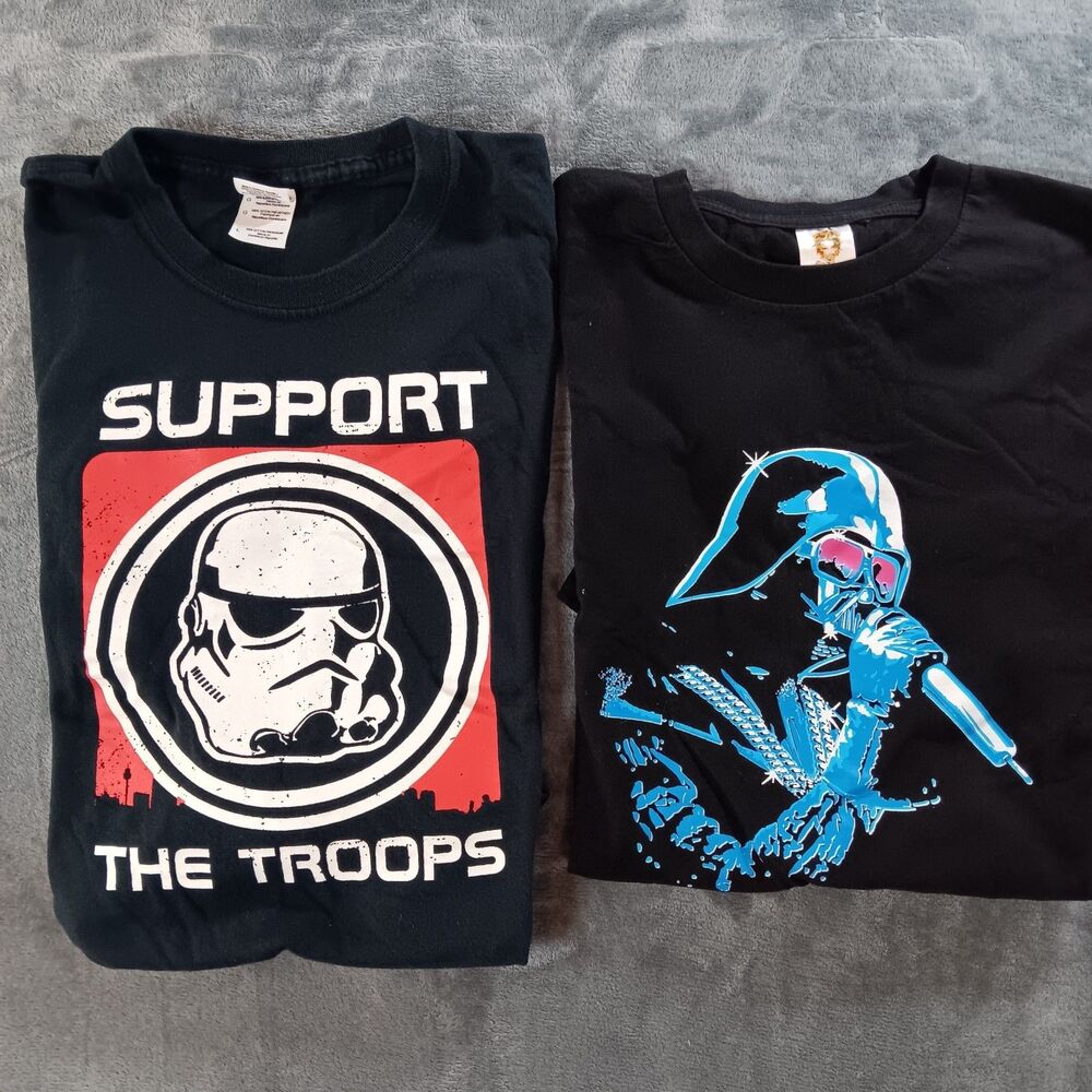 Star Wars Darth Vader Stormtrooper T Shirt Lot Mens Large Sci Fi Movie Funny